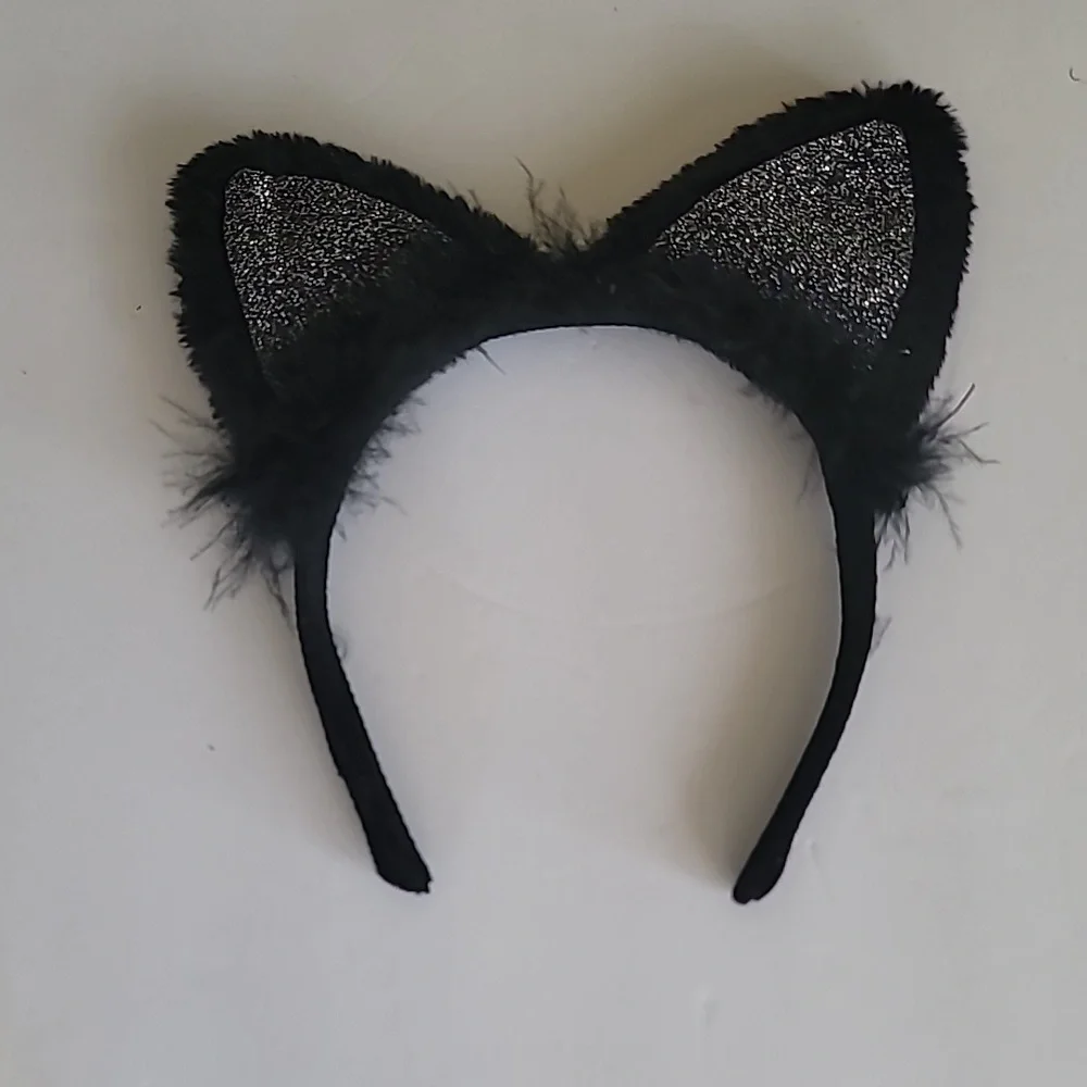 Madigras Masquerade Mask Cat Ear Headband Party Costume Halloween